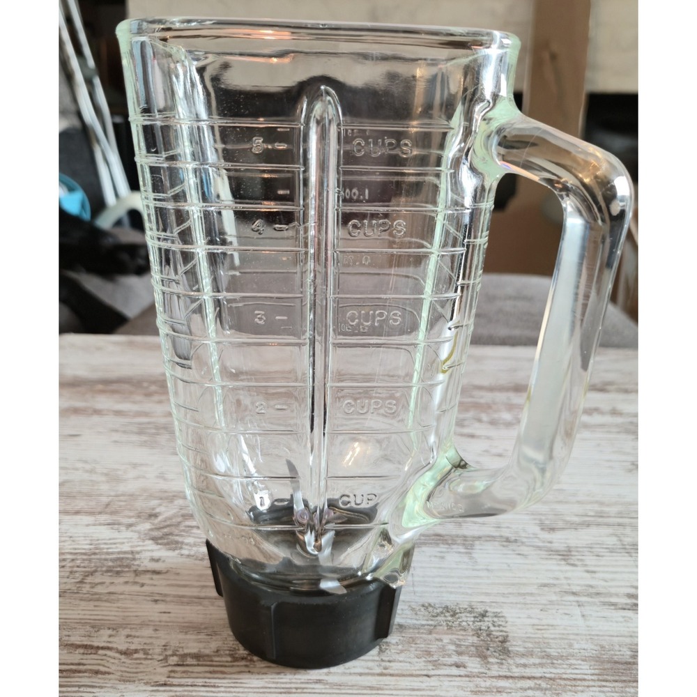 Vintage Oster Osterizer 5 Cup Square Top Glass Blender Jar Replacement Blade